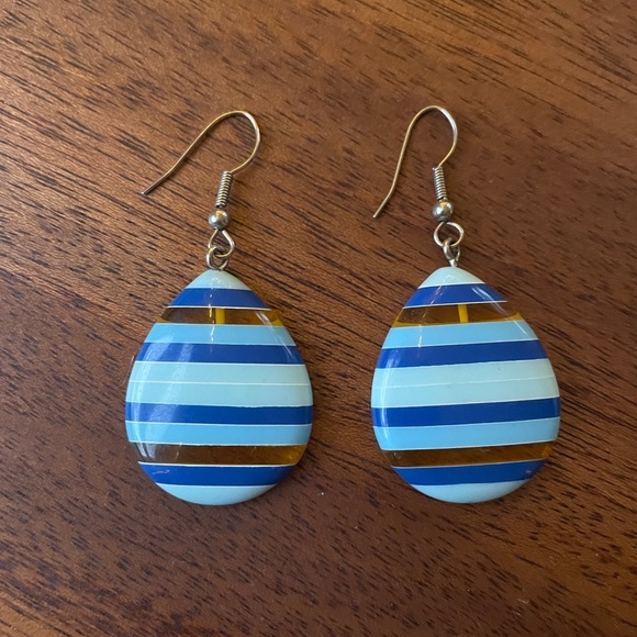 Jewelry - 🔥 3 FOR $20 🔥 Funky Art Deco and Geometric striped resin earrings